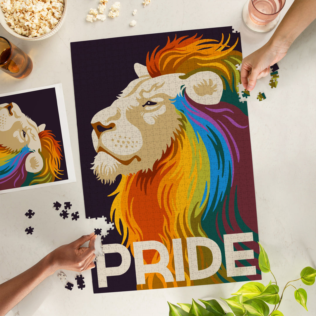 Gay Pride, Lion, Jigsaw Puzzle Puzzle Lantern Press 