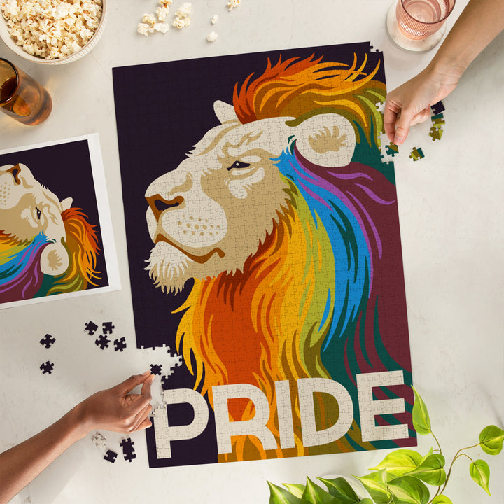 Gay Pride, Lion, Jigsaw Puzzle Puzzle Lantern Press 