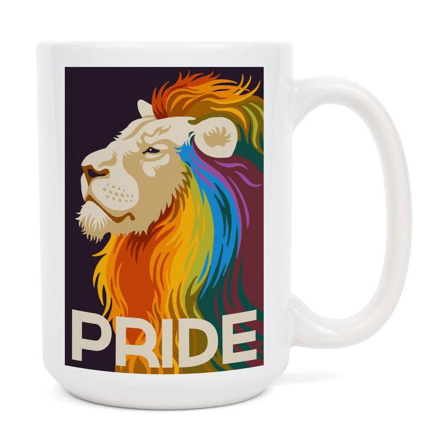 Gay Pride, Lion, Lantern Press Artwork, Ceramic Mug Mugs Lantern Press 