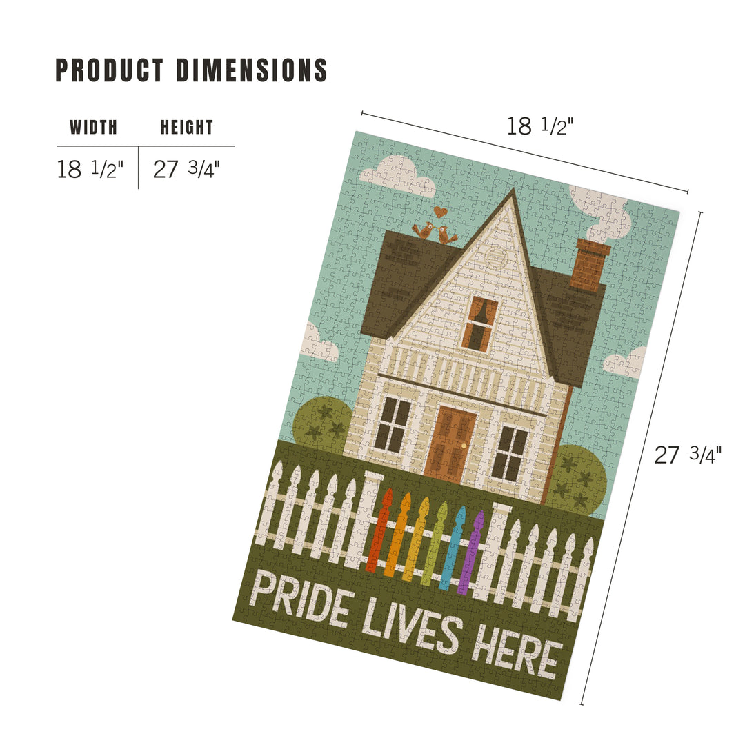 Gay Pride, Pride Lives Here, Jigsaw Puzzle Puzzle Lantern Press 