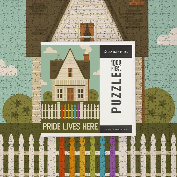 Gay Pride, Pride Lives Here, Jigsaw Puzzle - Lantern Press