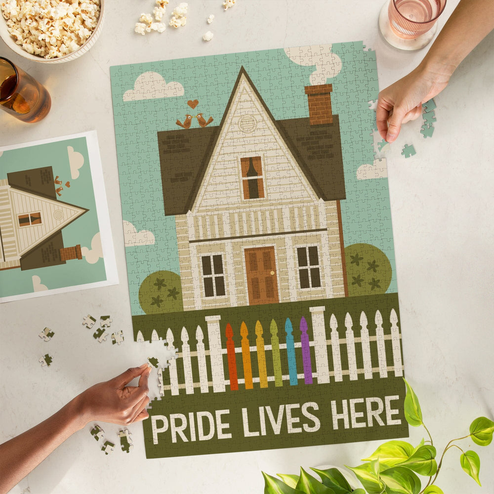 Gay Pride, Pride Lives Here, Jigsaw Puzzle Puzzle Lantern Press 