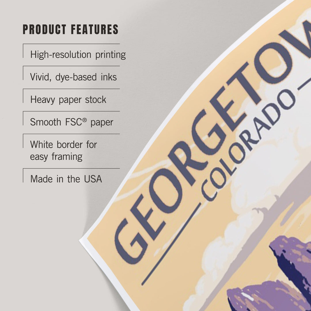 Georgetown, Colorado, The Sharkstooth, Art & Giclee Prints Art Lantern Press 