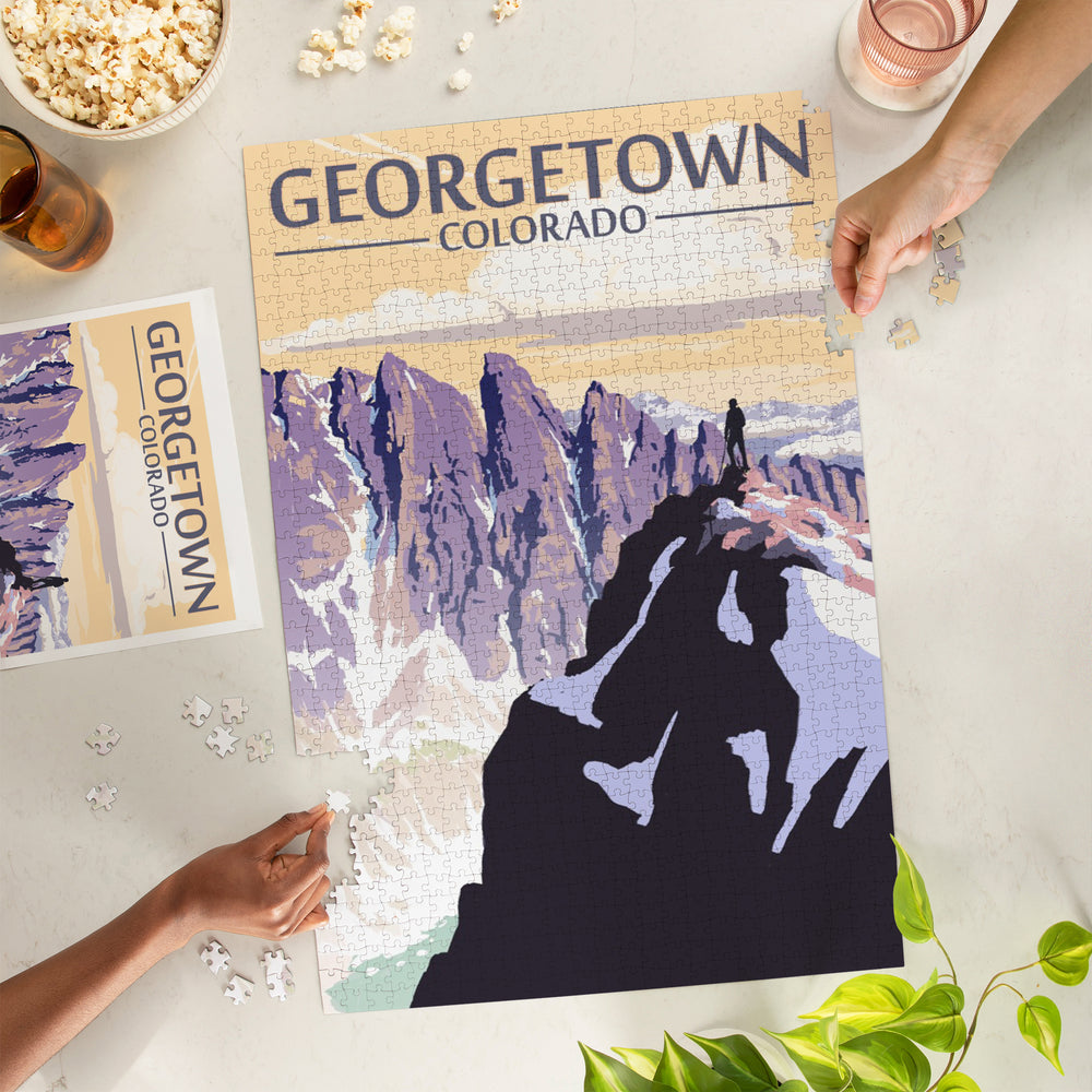 Georgetown, Colorado, The Sharkstooth, Jigsaw Puzzle Puzzle Lantern Press 