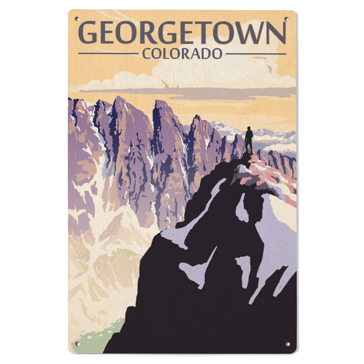 Georgetown, Colorado, The Sharkstooth, Lantern Press Artwork, Wood Signs and Postcards Wood Lantern Press 