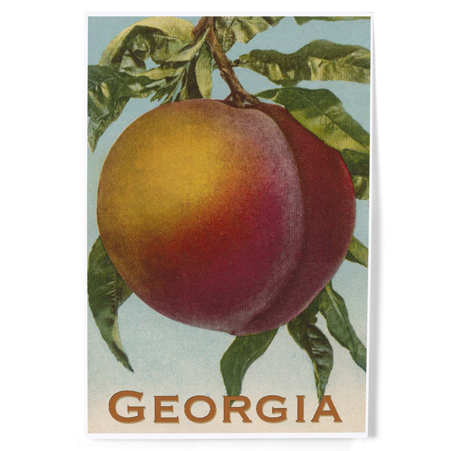Georgia Peach, Vintage Lithograph, Art & Giclee Prints Art Lantern Press 