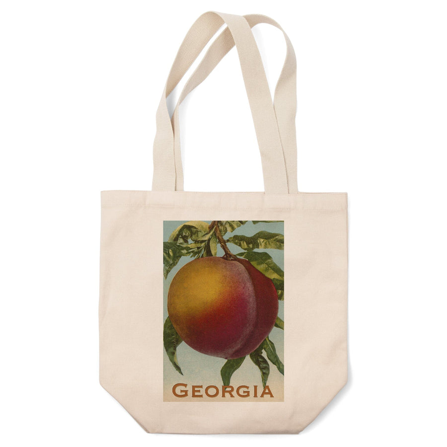 Georgia Peach, Vintage Lithograph, Tote Bag Totes Lantern Press 