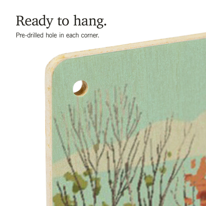 Georgia, Quiet Explorer, Boating, Fall Colors, Wood Signs and Postcards Wood Lantern Press 