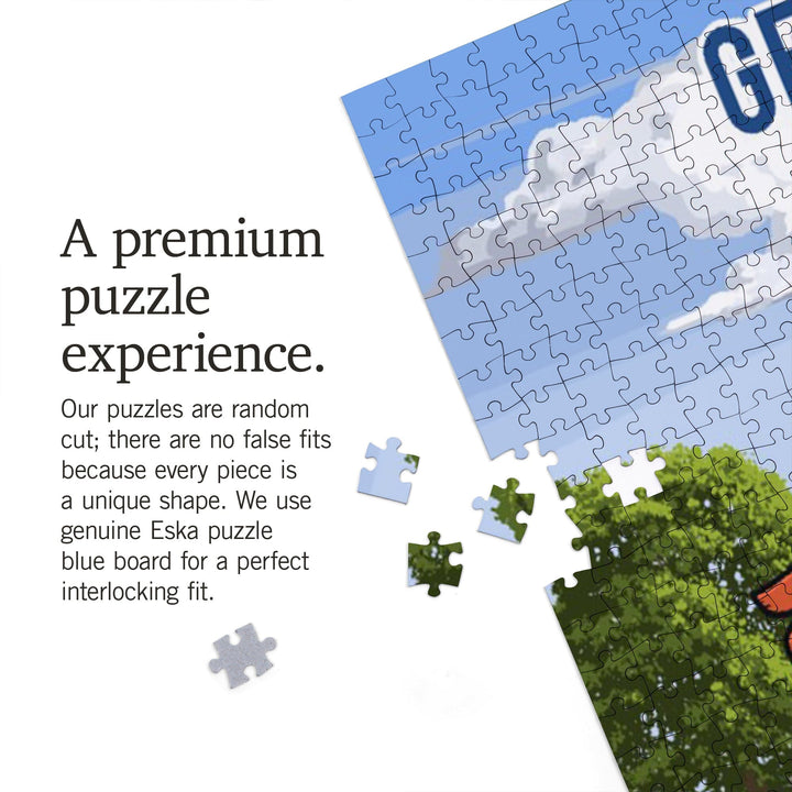 Georgia, Signpost, Orchard, Jigsaw Puzzle Puzzle Lantern Press 