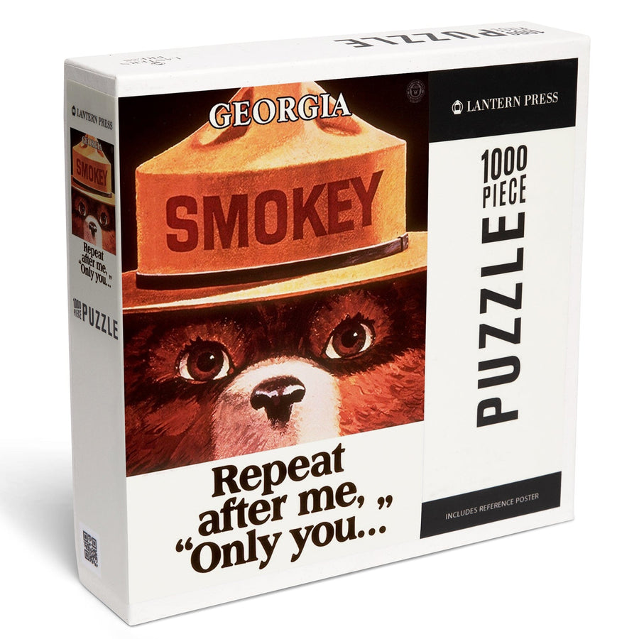 Georgia, Vintage Poster, Smokey Bear, Repeat After Me, Only You, Jigsaw Puzzle Puzzle Lantern Press 