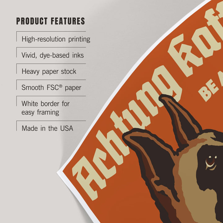 German Shepherd, Retro Coffee Ad, Art & Giclee Prints Art Lantern Press 