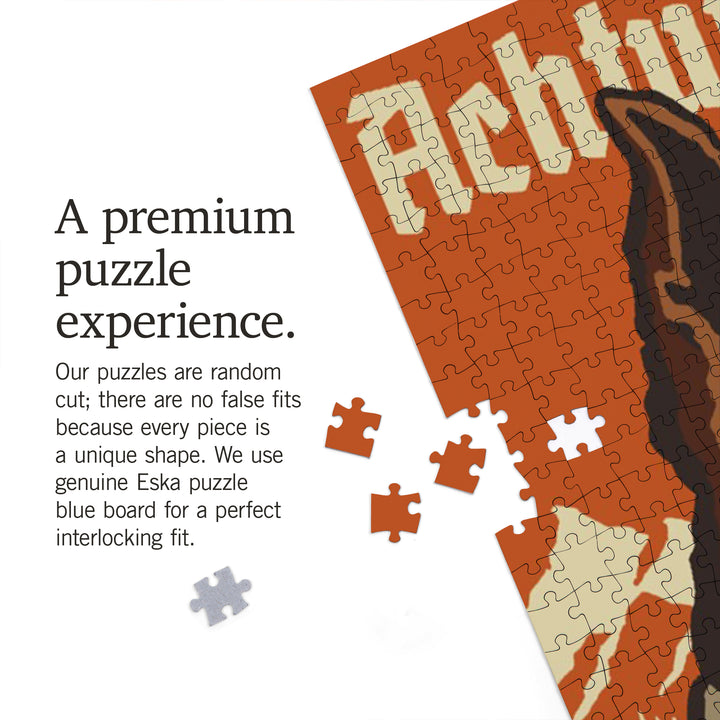 German Shepherd, Retro Coffee Ad, Jigsaw Puzzle Puzzle Lantern Press 