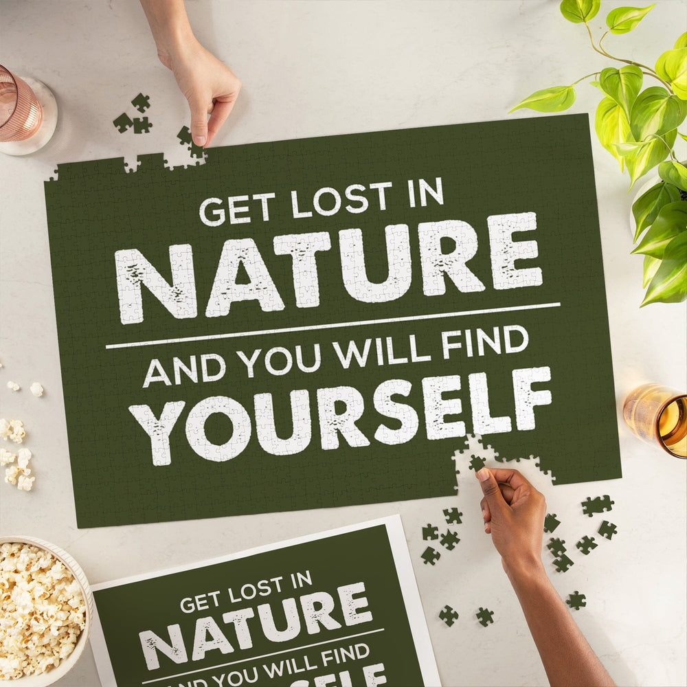 Get Lost in Nature, Simply Said, Jigsaw Puzzle Puzzle Lantern Press 