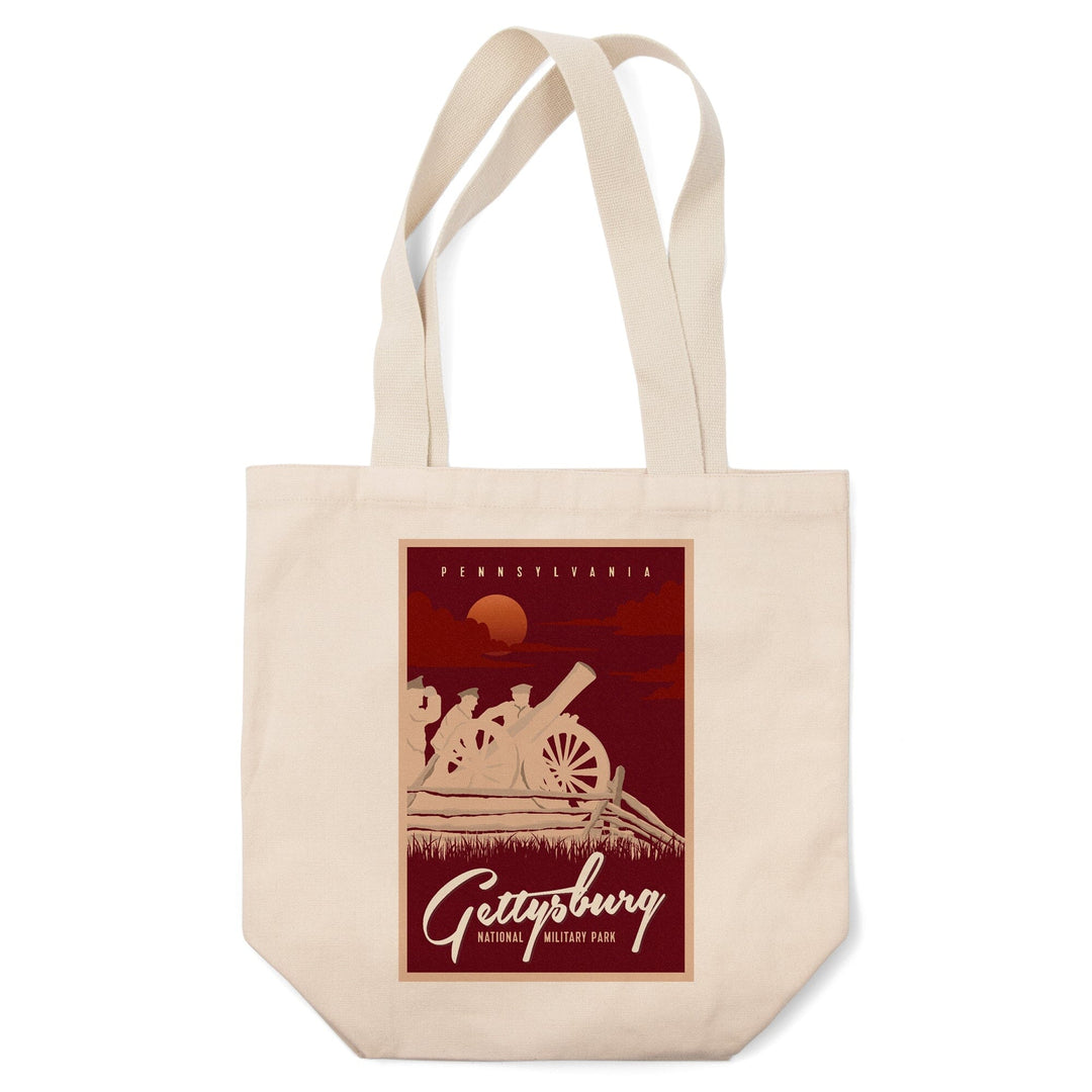 Gettysburg National Military Park, Pennsylvania, Soldiers and Cannons, Tote Bag Totes Lantern Press 