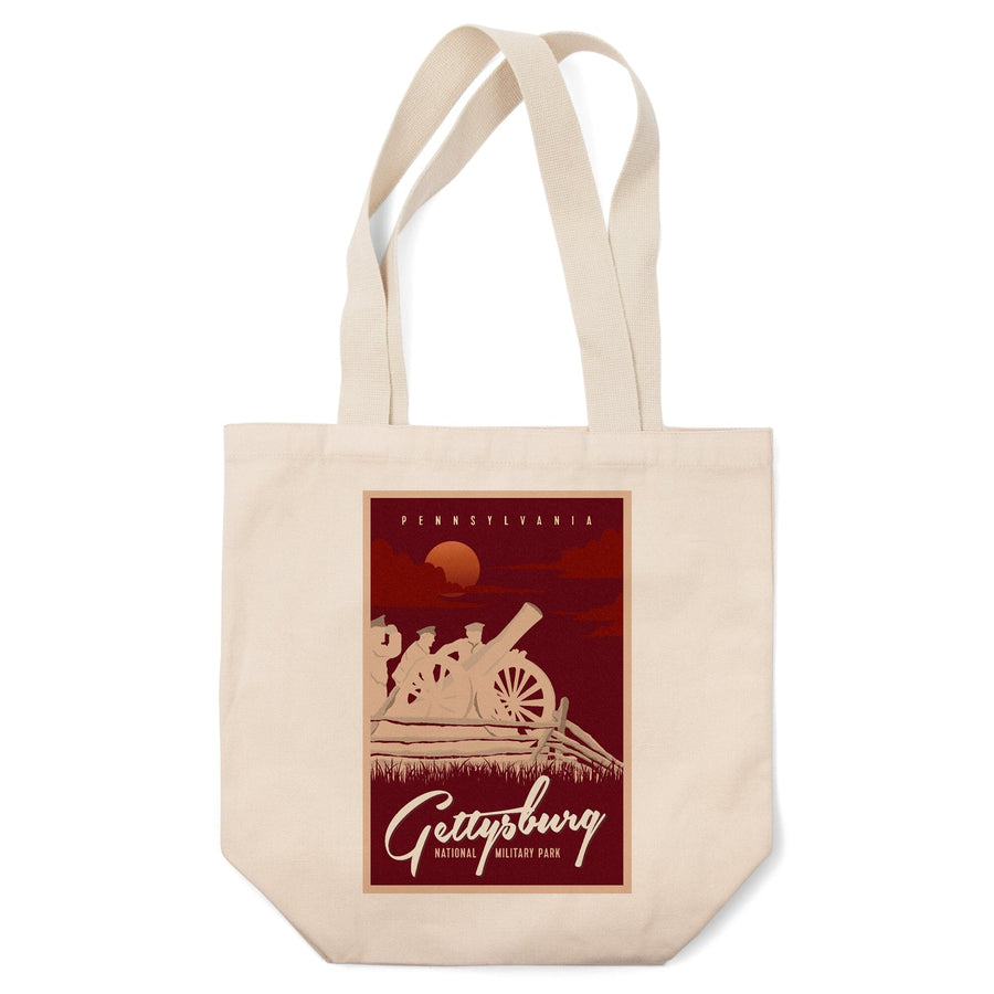 Gettysburg National Military Park, Pennsylvania, Soldiers and Cannons, Tote Bag Totes Lantern Press 