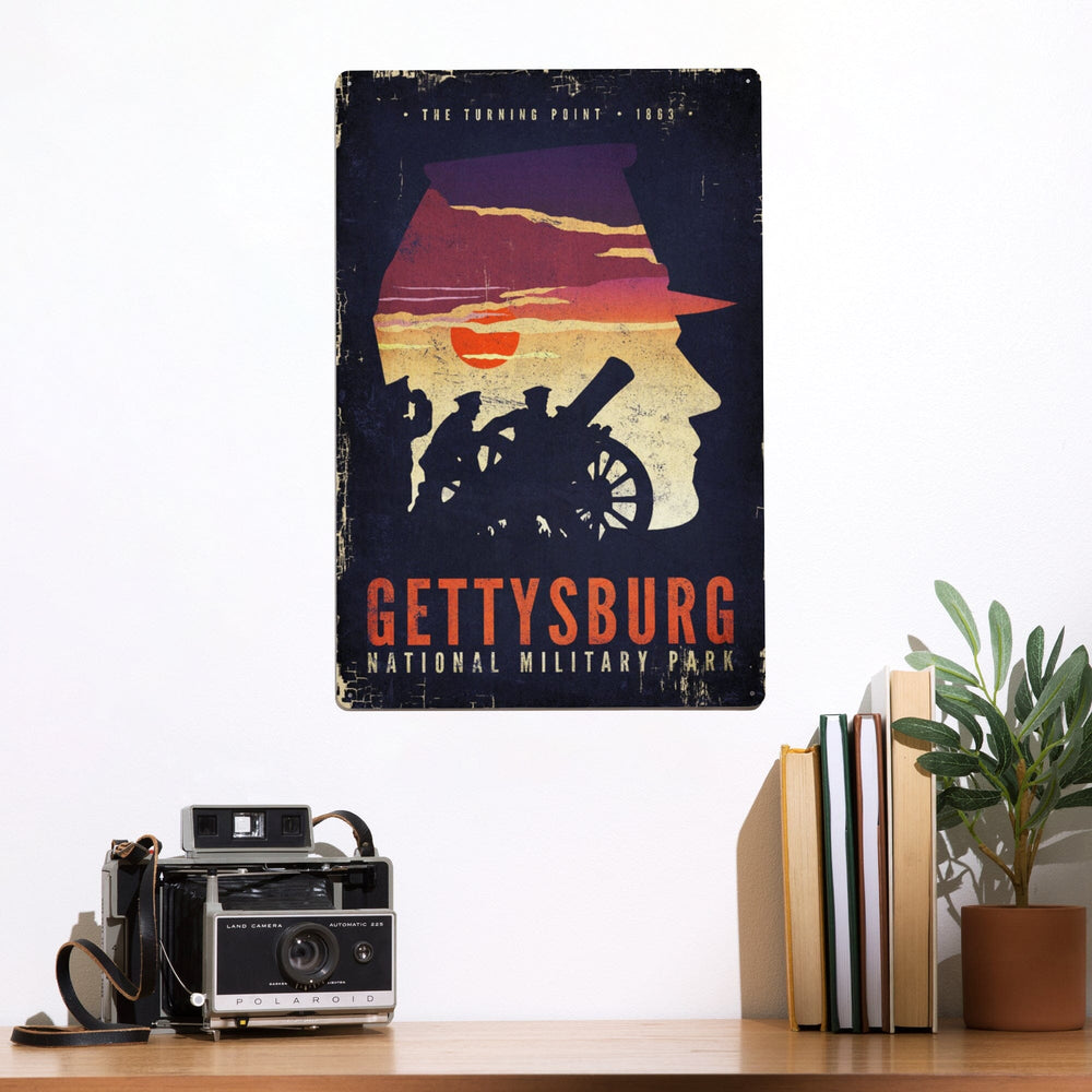 Gettysburg National Military Park, Pennsylvania, The Turning Point, Soldiers and Cannons, Metal Signs Metal Lantern Press 