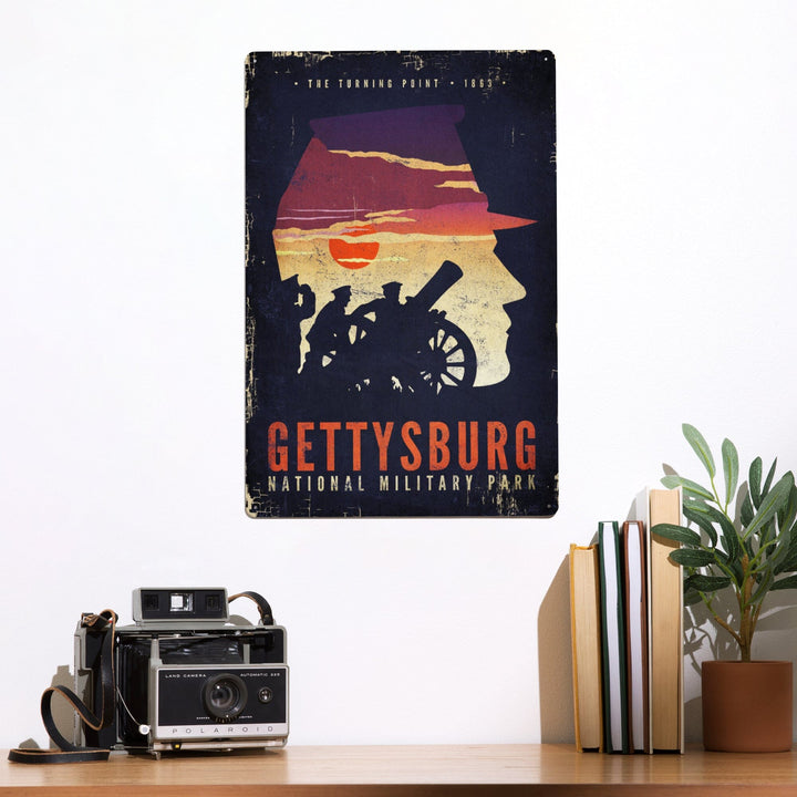 Gettysburg National Military Park, Pennsylvania, The Turning Point, Soldiers and Cannons, Metal Signs Metal Lantern Press 