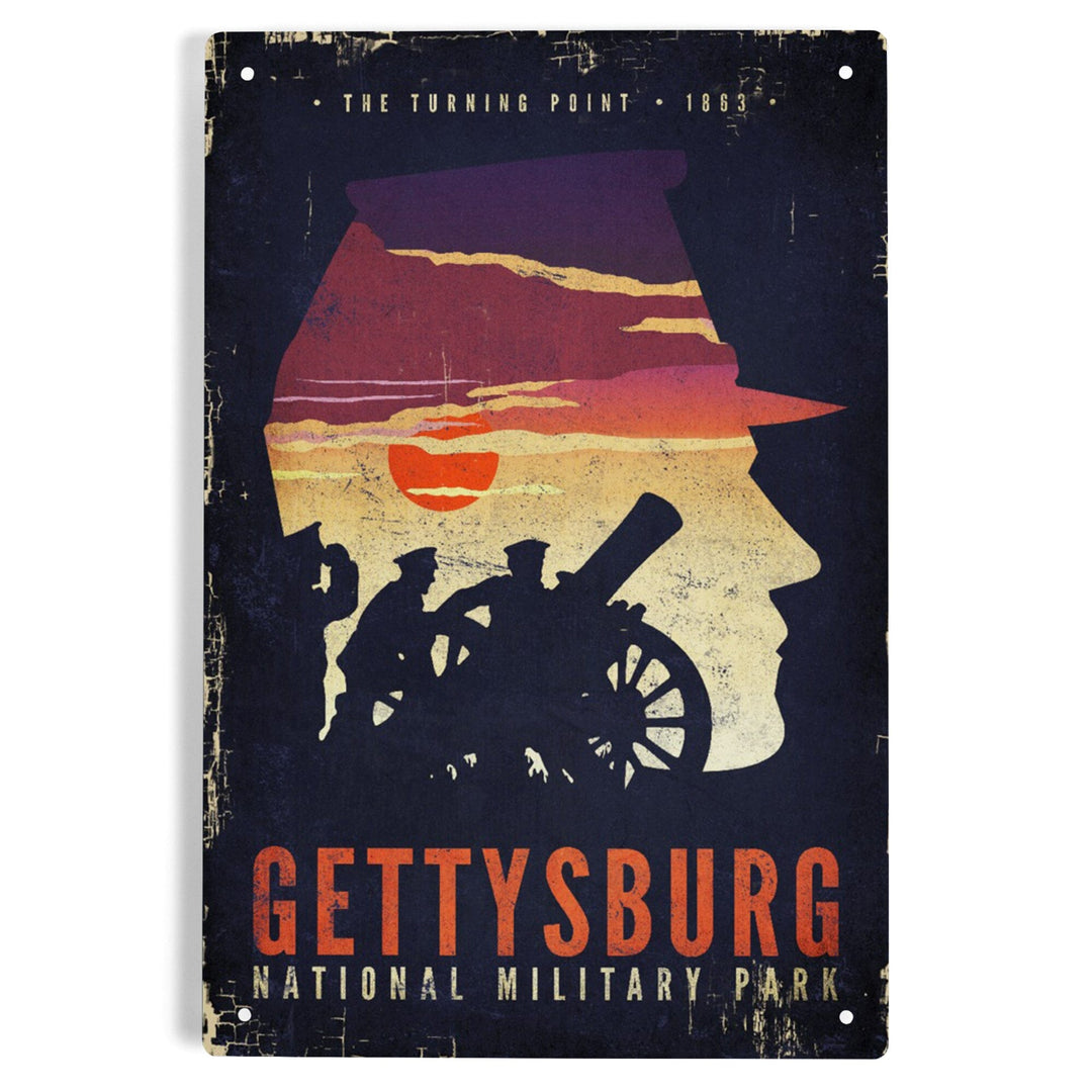 Gettysburg National Military Park, Pennsylvania, The Turning Point, Soldiers and Cannons, Metal Signs Metal Lantern Press 