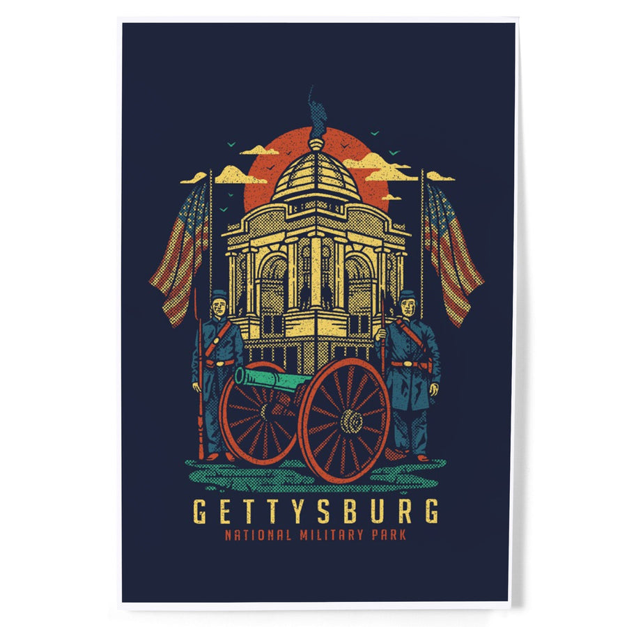Gettysburg, Pennsylvania, Distressed Vector, Art & Giclee Prints Art Lantern Press 