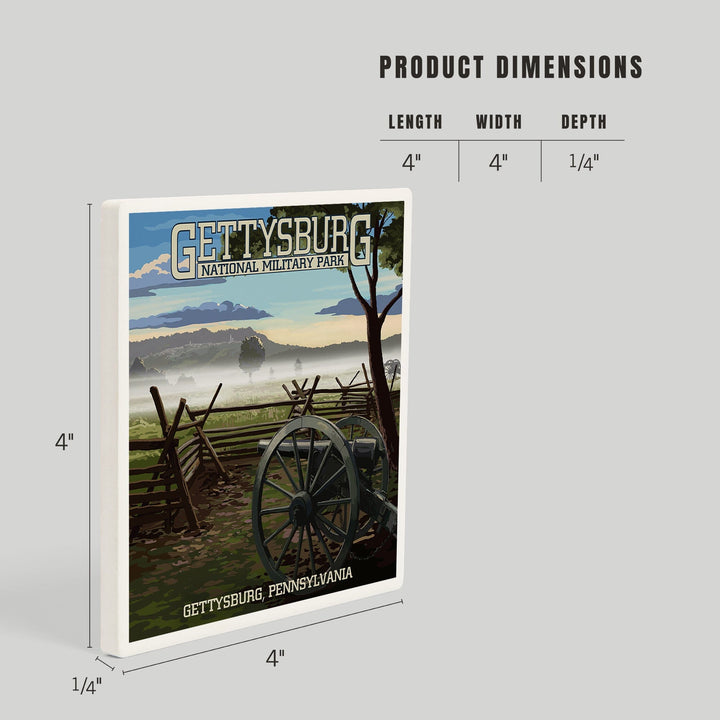 Gettysburg, Pennsylvania, Military Park, Coasters Coasters Lantern Press 
