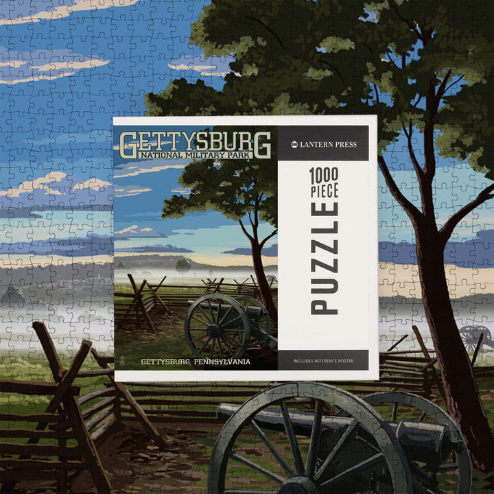 Gettysburg, Pennsylvania, Military Park, Jigsaw Puzzle Puzzle Lantern Press 