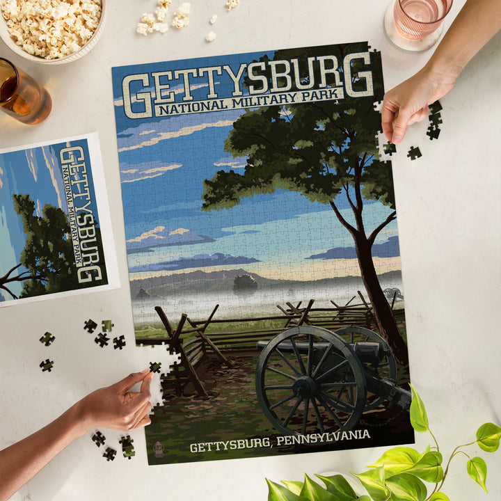 Gettysburg, Pennsylvania, Military Park, Jigsaw Puzzle Puzzle Lantern Press 