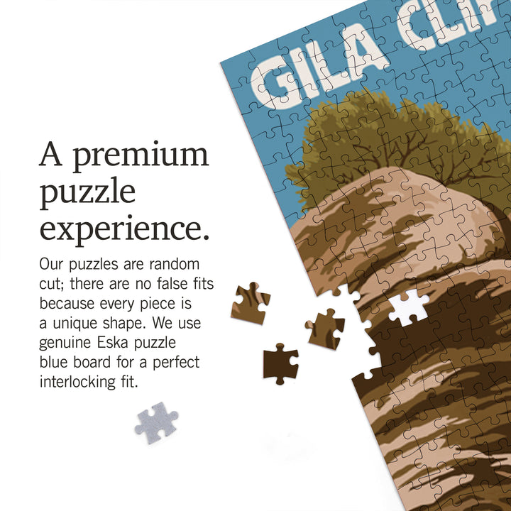 Gila Cliff Dwellings National Monument, New Mexico, Jigsaw Puzzle Puzzle Lantern Press 
