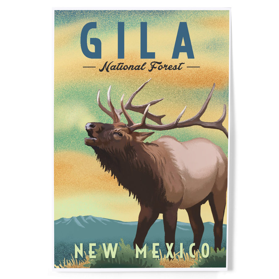 Gila National Forest, New Mexico, Elk, Lithograph, Art & Giclee Prints Art Lantern Press 