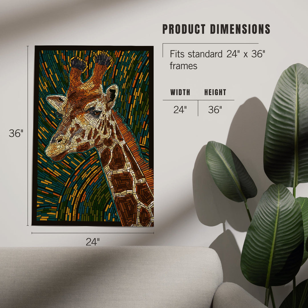 Giraffe, Mosaic, Art & Giclee Prints Art Lantern Press 