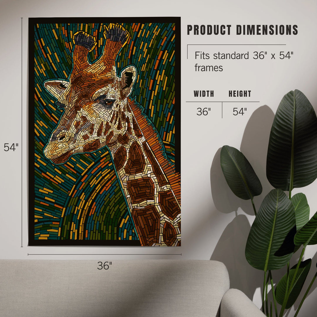 Giraffe, Mosaic, Art & Giclee Prints Art Lantern Press 
