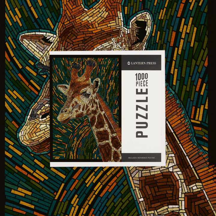 Giraffe, Mosaic, Jigsaw Puzzle Puzzle Lantern Press 