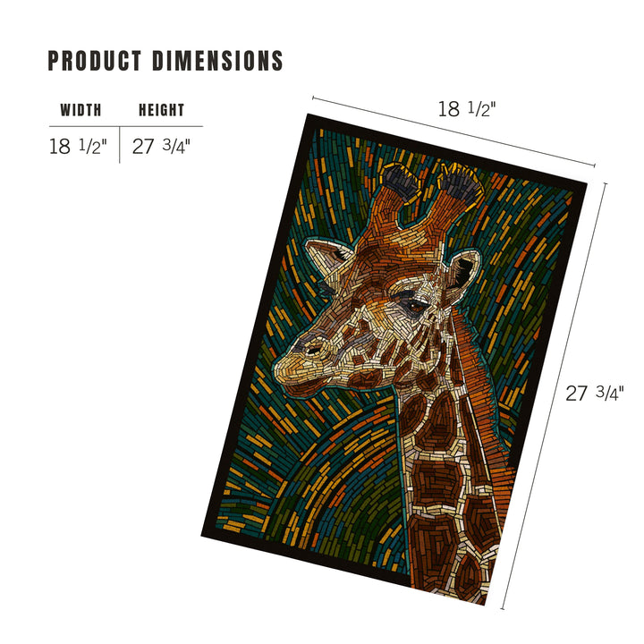 Giraffe, Mosaic, Jigsaw Puzzle Puzzle Lantern Press 