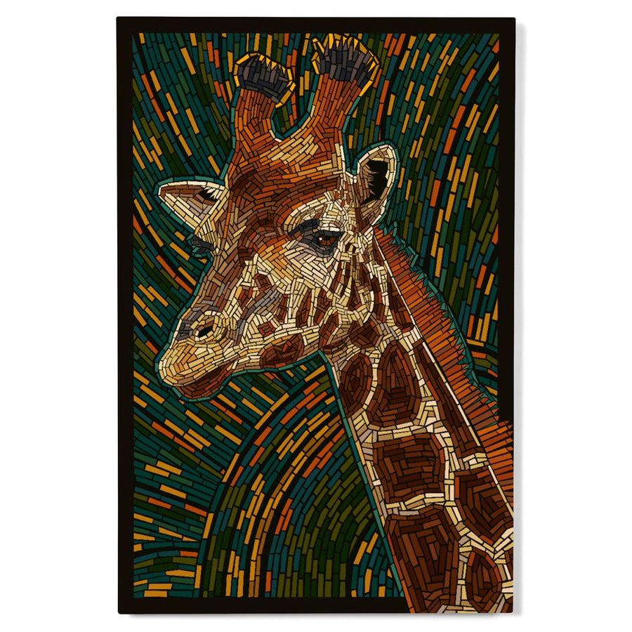 Giraffe, Mosaic, Lantern Press Artwork, Wood Signs and Postcards Wood Lantern Press 