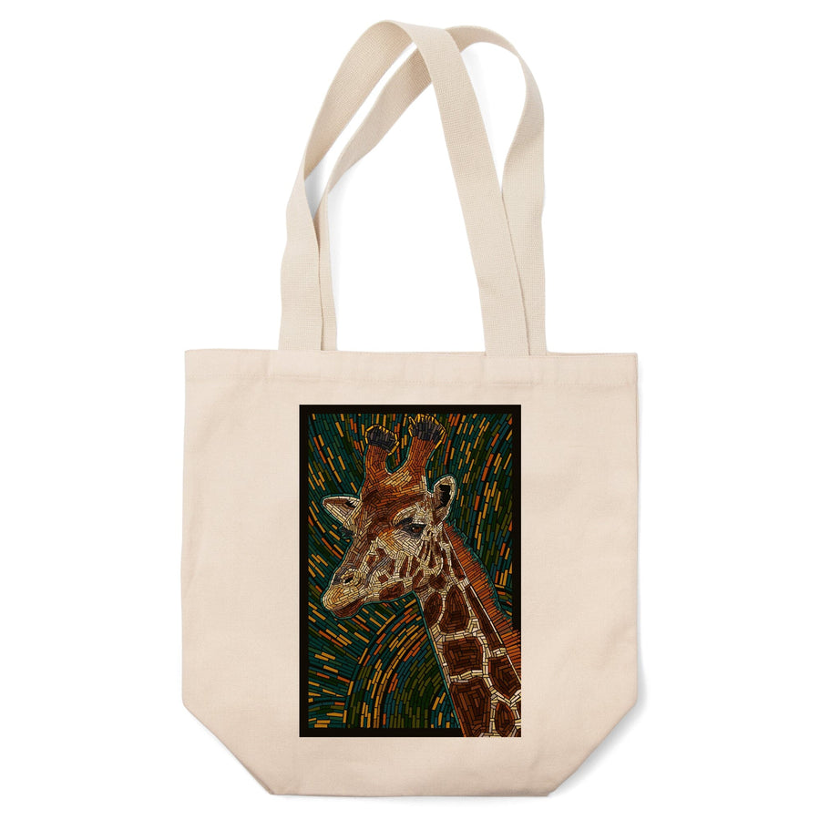 Giraffe, Mosaic, Tote Bag Totes Lantern Press 