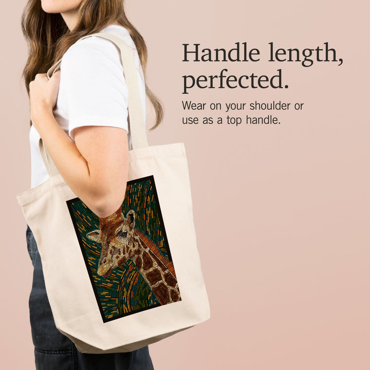 Giraffe, Mosaic, Tote Bag Totes Lantern Press 
