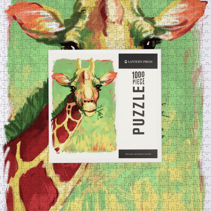 Giraffe, Vivid, Jigsaw Puzzle Puzzle Lantern Press 