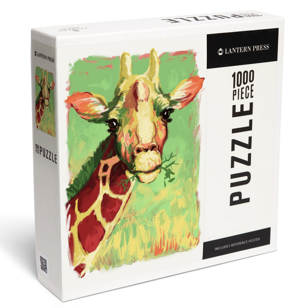 Giraffe, Vivid, Jigsaw Puzzle Puzzle Lantern Press 