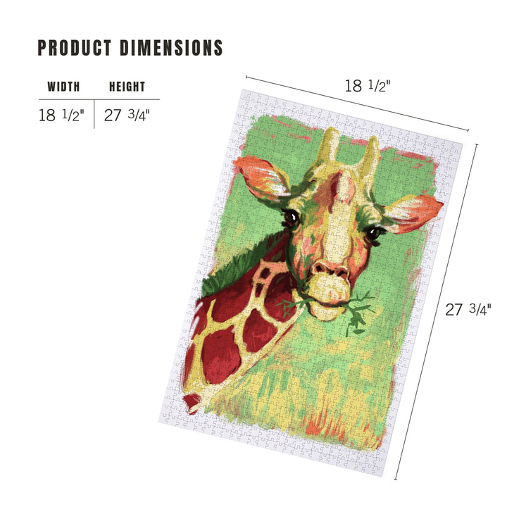 Giraffe, Vivid, Jigsaw Puzzle Puzzle Lantern Press 