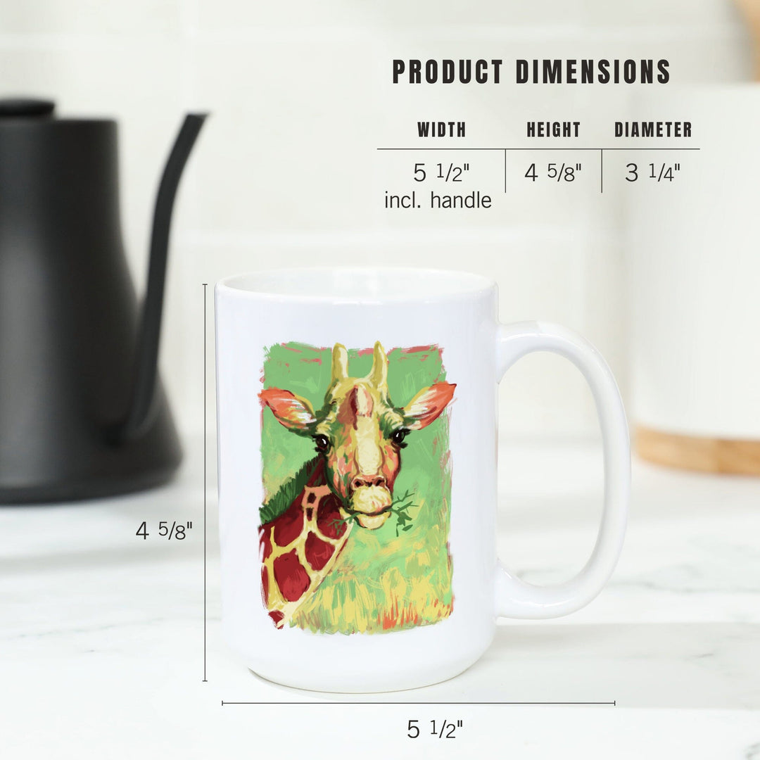 Giraffe, Vivid, Lantern Press Artwork, Ceramic Mug Mugs Lantern Press 