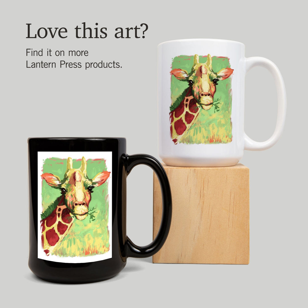 Giraffe, Vivid, Lantern Press Artwork, Ceramic Mug Mugs Lantern Press 
