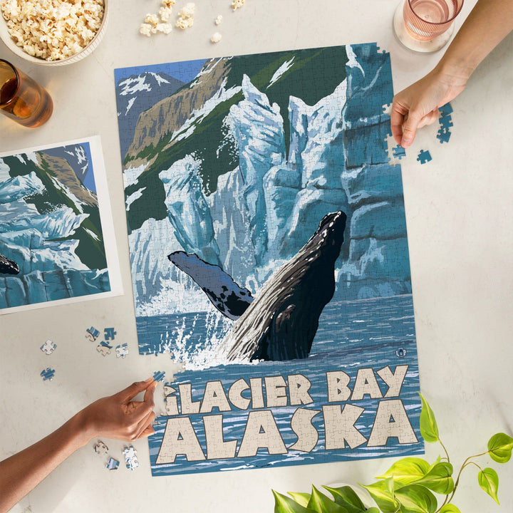 Glacier Bay, Alaska, Humpback Whale, Jigsaw Puzzle Puzzle Lantern Press 