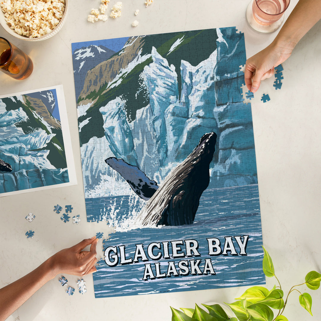 Glacier Bay, Alaska, Humpback Whale, Jigsaw Puzzle Puzzle Lantern Press 