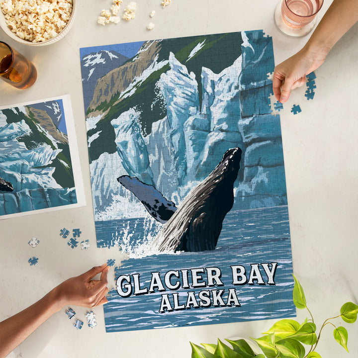Glacier Bay, Alaska, Humpback Whale, Jigsaw Puzzle Puzzle Lantern Press 