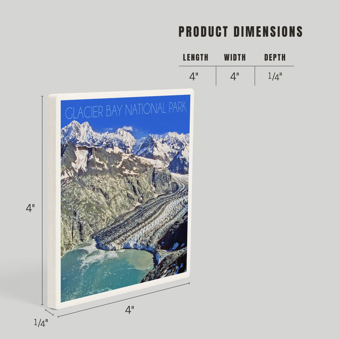 Glacier Bay National Park, Alaska, Mountain View, Coasters Coasters Lantern Press 