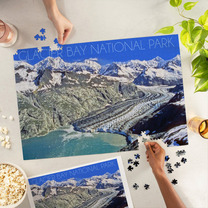 Glacier Bay National Park, Alaska, Mountain View, Jigsaw Puzzle Puzzle Lantern Press 