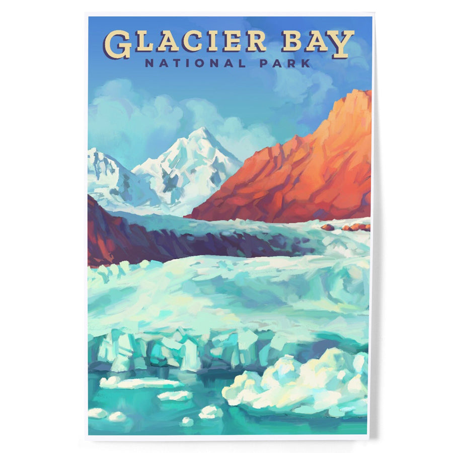 Glacier Bay National Park, Alaska, Oil Painting, Art & Giclee Prints Art Lantern Press 