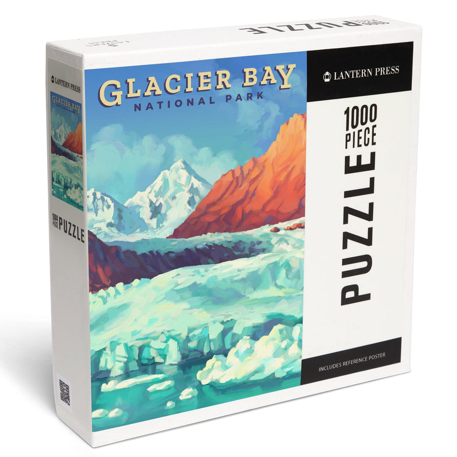 Glacier Bay National Park, Alaska, Oil Painting, Jigsaw Puzzle Puzzle Lantern Press 