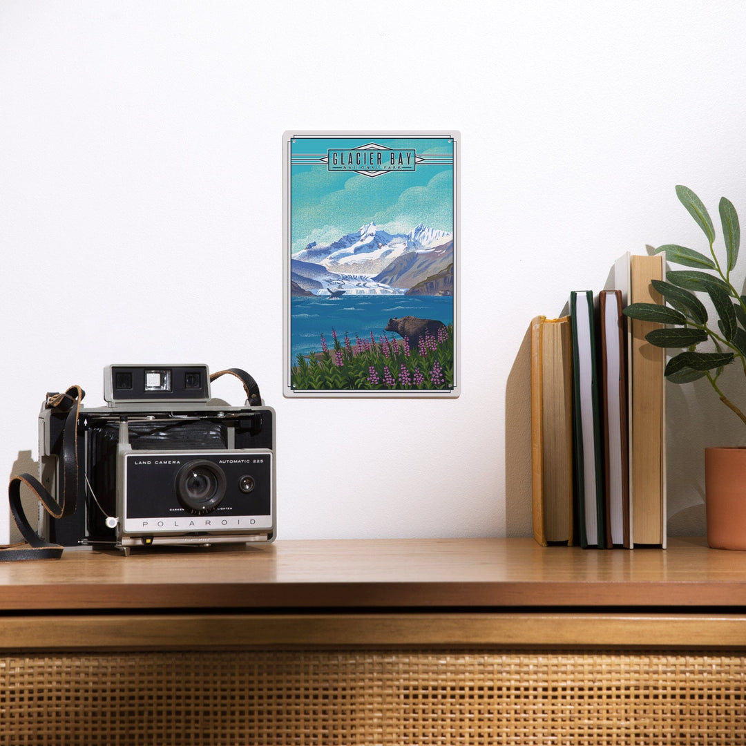 Glacier Bay National Park and Preserve, Alaska, Lithograph National Park Series, Metal Signs Metal Lantern Press 