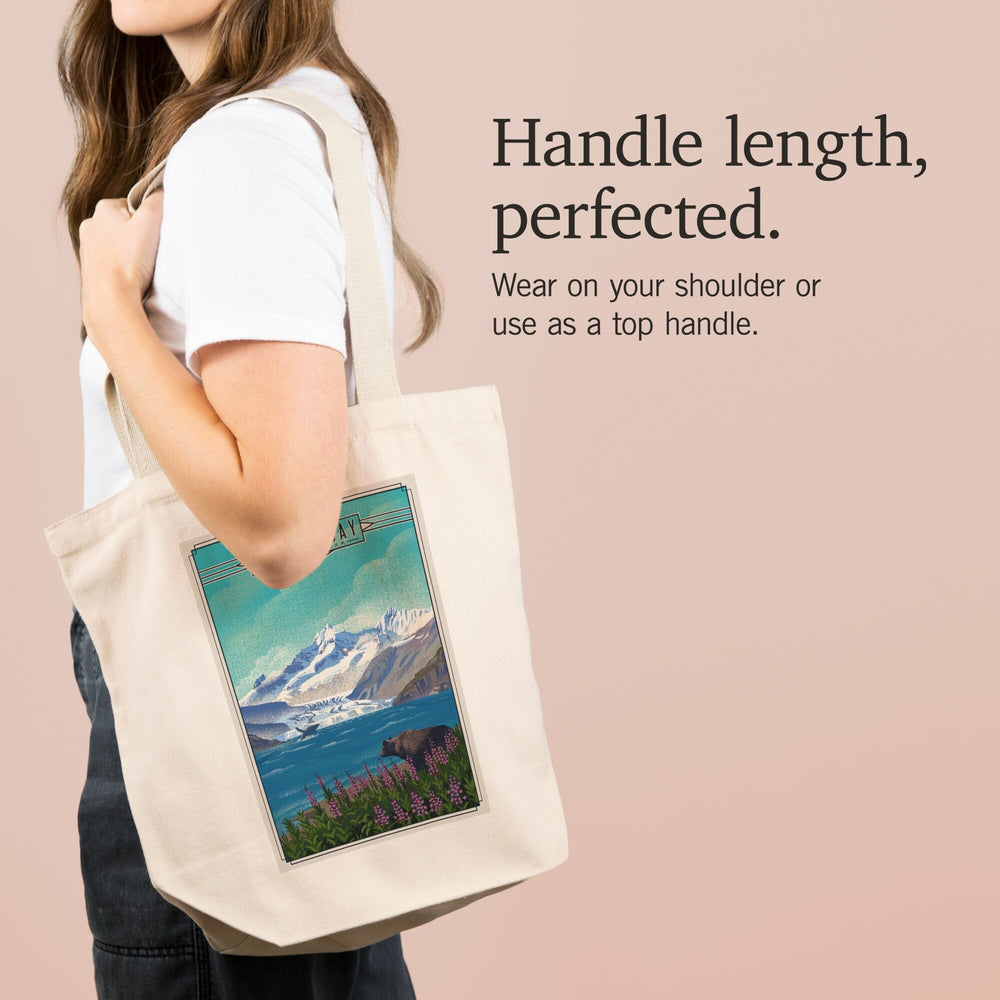 Glacier Bay National Park and Preserve, Alaska, Lithograph National Park Series, Tote Bag Totes Lantern Press 