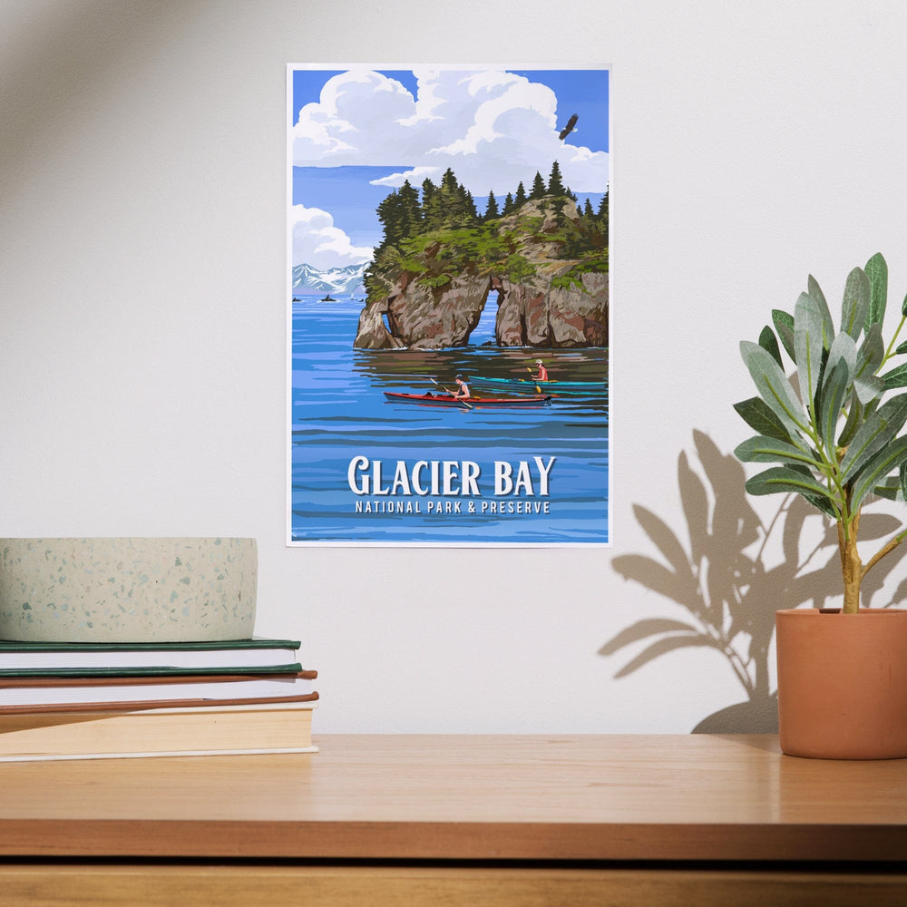 Glacier Bay National Park and Preserve, Alaska, Painterly National Park Series, Art & Giclee Prints Art Lantern Press 